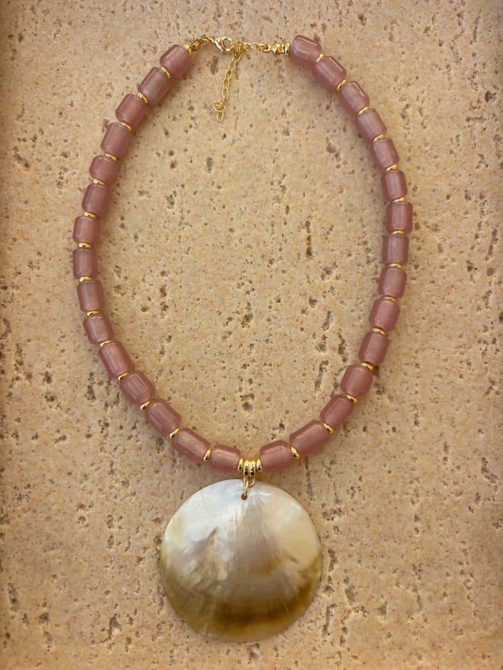 Blush Moon Shell Necklace by Belladrift