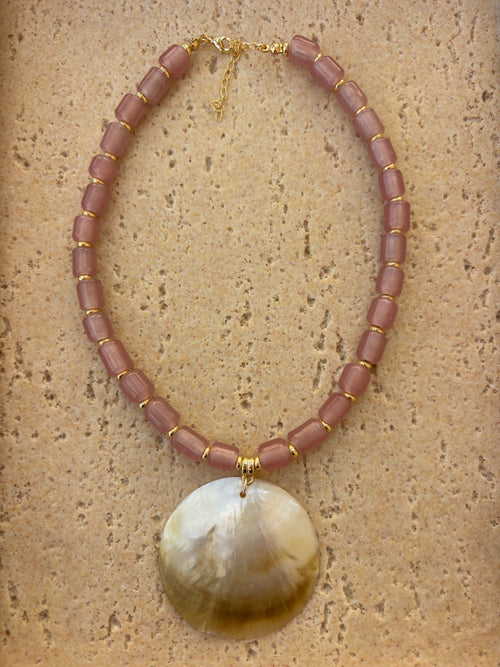 Blush Moon Shell Necklace by Belladrift