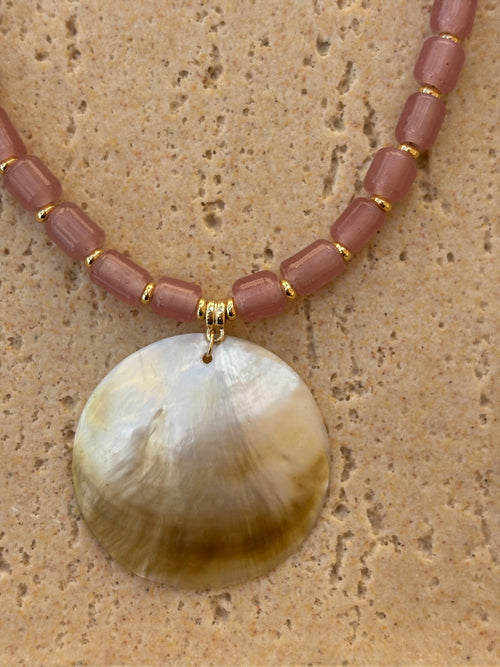 Blush Moon Shell Necklace by Belladrift